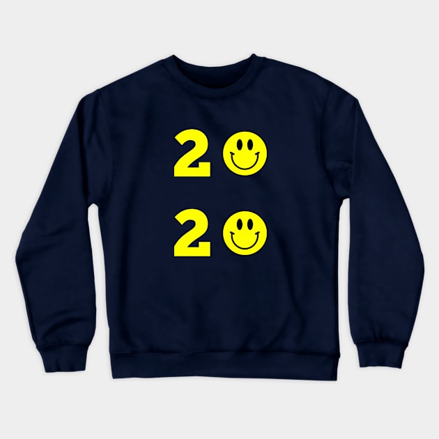 Smiley face of new year 2020 Crewneck Sweatshirt by halazidan